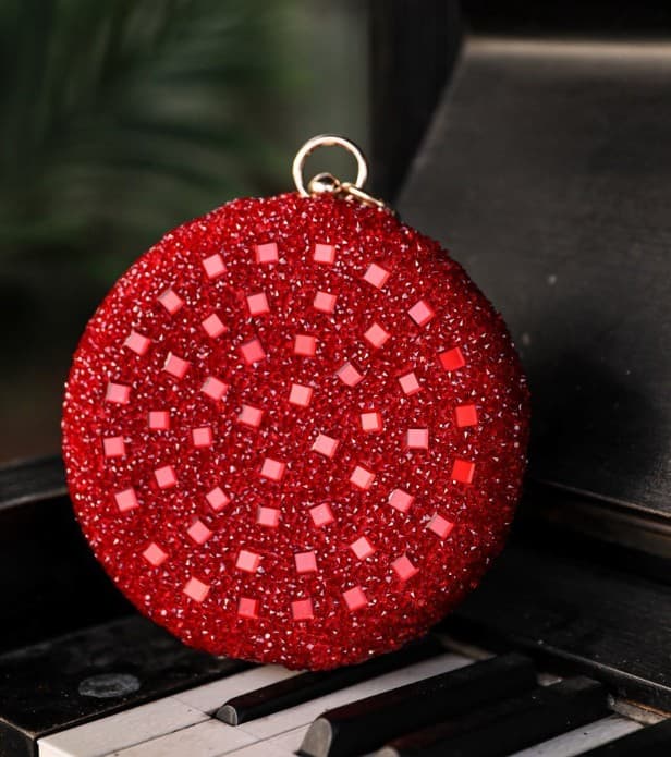 Halka Abiye Çanta - Bordo