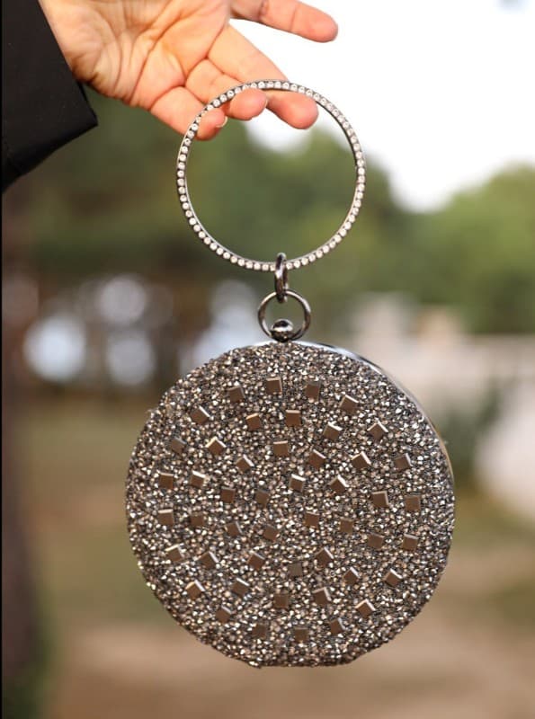 Halka Abiye Çanta - Antrasit